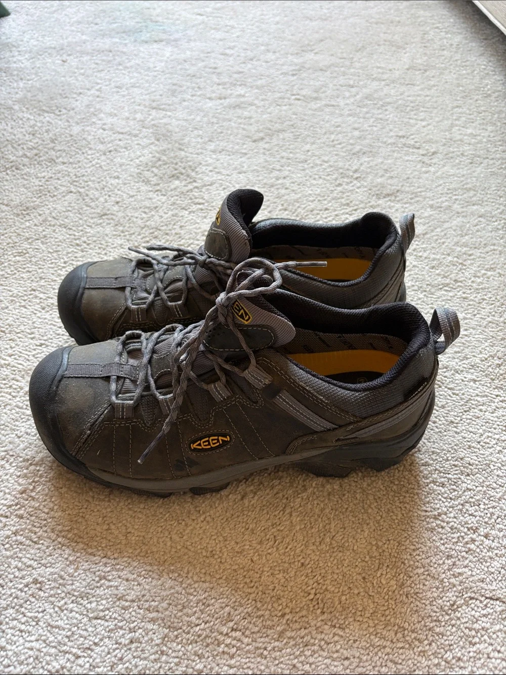 Keen Men's Brown and Yellow Trail Sneakers
